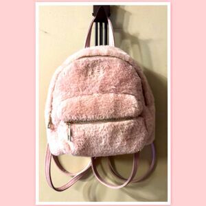 Pink Fur Backpacks for Girls - Pink